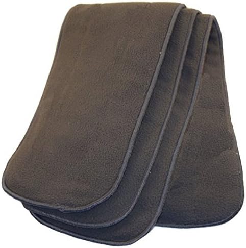 Happy Endings Teen / Adult Stay-Dry 5 Layer Charcoal Bamboo Inserts for Incontinence (3 Pack)