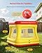QPAU 3-in-1 Inflatable Bounce House for Toddlers 1-3, Ball Pit & Trampoline, Inflatable Bouncy House with Safety Net, Indoor & Outdoor Bubble Bouncer Baby Play Yard