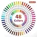 Shuttle Art 48 Colors Permanent Markers, Fine Point, Assorted Colors, Works on Plastic,Wood,Stone,Metal and Glass for Doodling, Coloring, Marking
