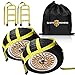 Tow Dolly Straps with Flat Hooks & Carrying Bag (2 Pack) - Essential Vehicle Tow Dolly Strap Harness (10.000 lbs Working Capacity) - Universal Tow Dolly Straps System & Flat Hook Design