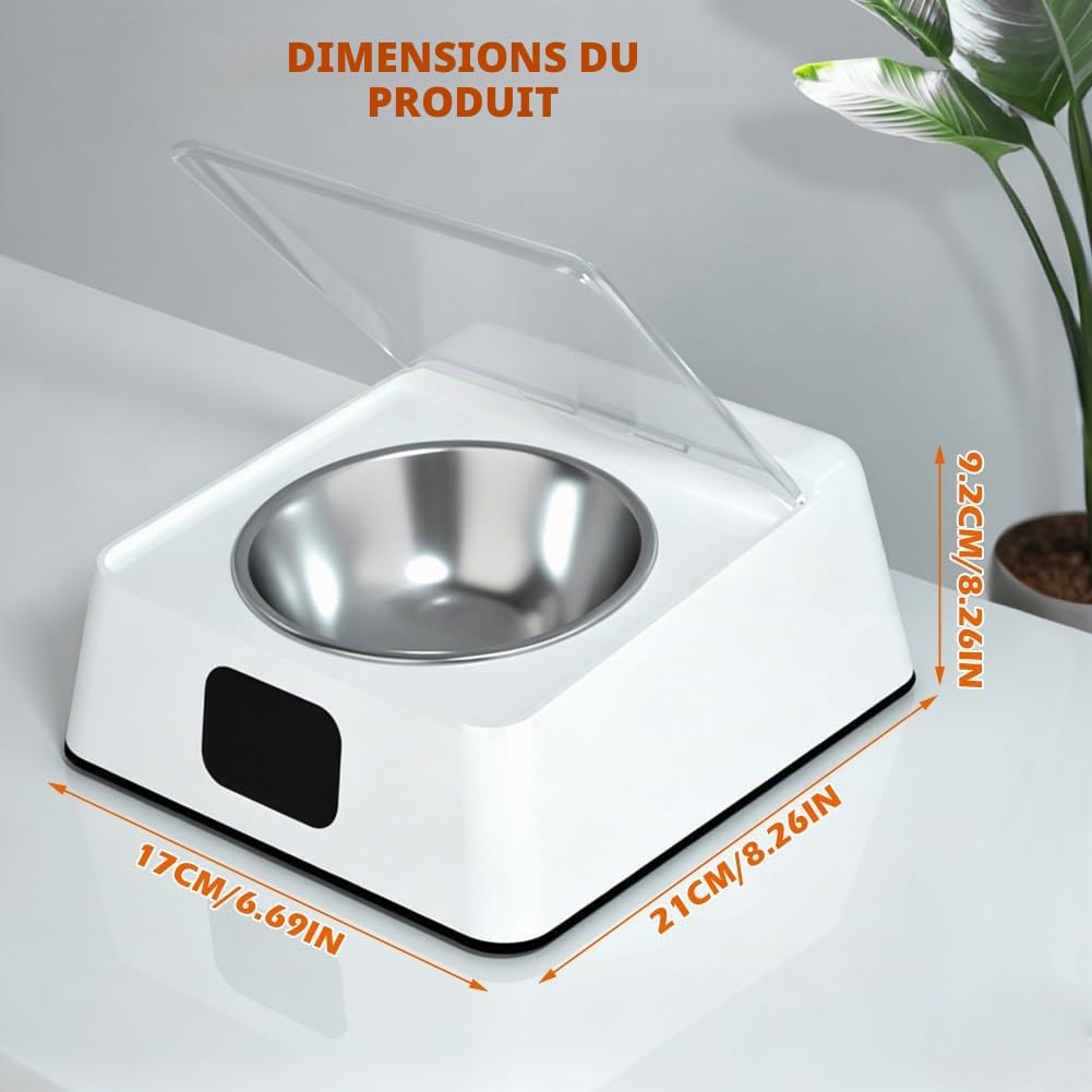 Distributeur automatique de nourriture humide pour chat, avec couvercle à charnière, distributeur de nourriture humide et sèche, distributeur automatique de nourriture pour petits chiens et chats