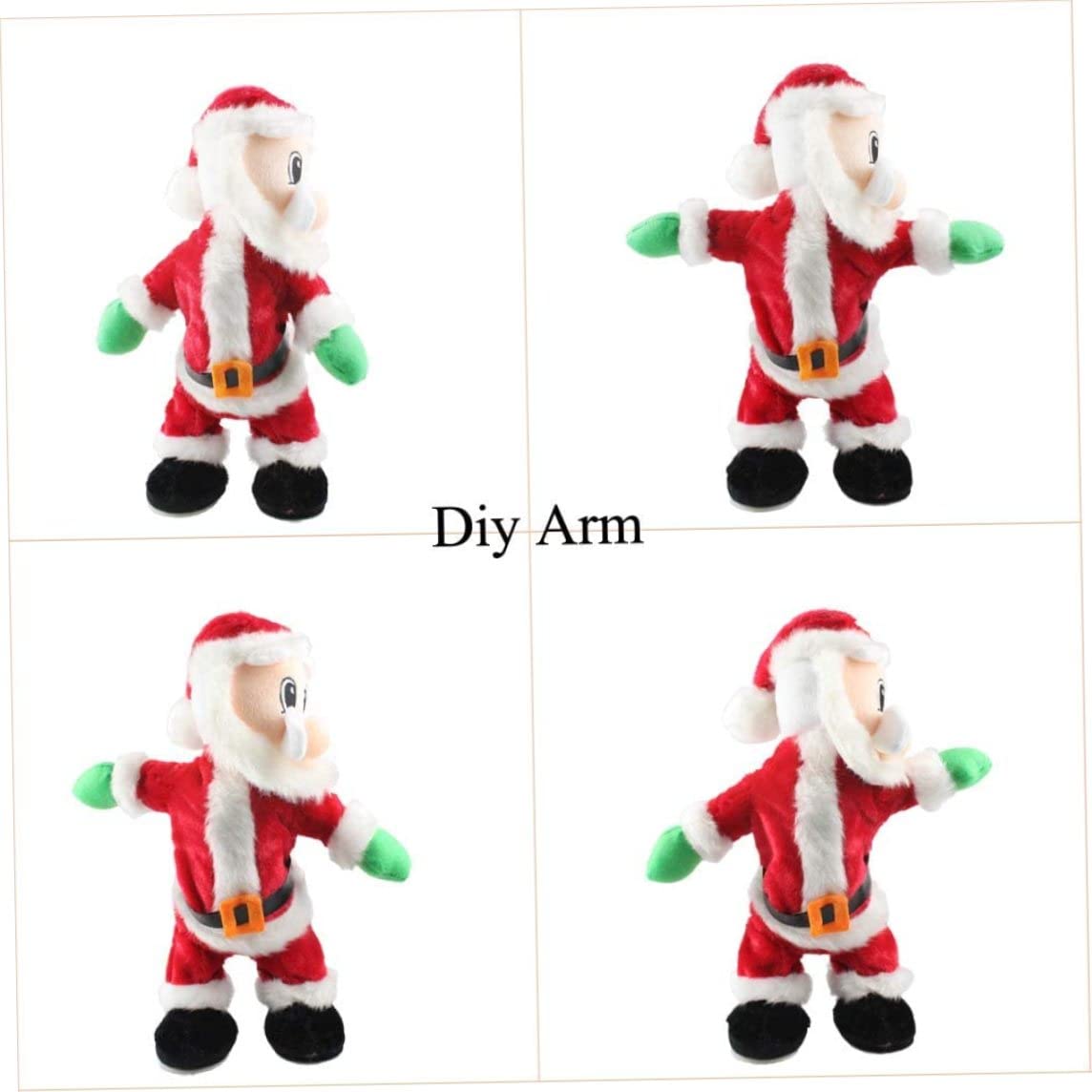 Figura Musicale Natalizia Animata con Babbo Natale