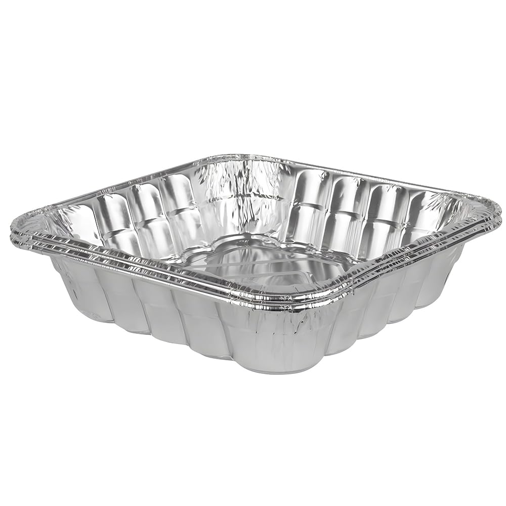 Bluesky Square Deep Pans- Pack of 2 -Sturdy Material-Perfect for Baking Grilling 10 Silver