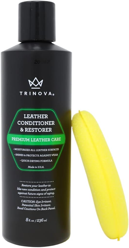 Leather Conditioner & Restorer - The Ultimate Leather Protector for Cars, Furniture, Boots, Saddles, Purses & More - Foam Applicator Included