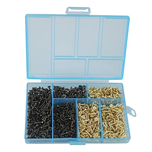 Tornillos de Cruz Cabeza Avellanada Tornillos Madera Juego de Bricolaje Tornillo Pequeño Combinación Caja de Tornillo de Madera Tres Modelos dos Colores un Total de 6 * 200PCS Cover