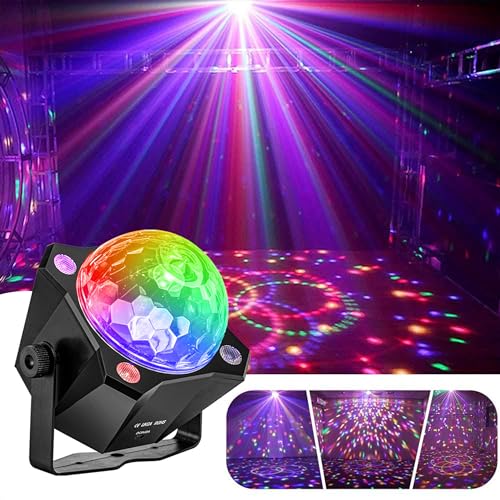 Party Lights DJ Disco Lights Dance Lights Rave Lights LED Strobe Light Sound Activated Stage Lights Indoor with Remote Control for Home Room Dance Karaoke Xmas Happy Birthday Wedding Club Show