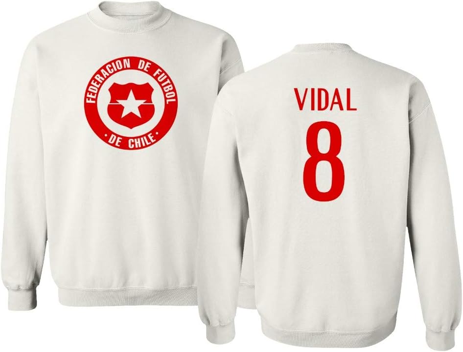 National Soccer 2021 Chile #8 Arturo Vidal South American Cup Crewneck Sweater