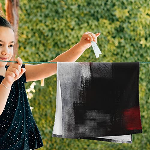Red And Black Hand Towels - Grey Abstract Art Painting Bathroom Hand Towel Modern Decorative Bath Towels Absorbent Fingertip Towels For Bathroom Kitchen Gym 14 X 28 Inch, Set Of 2 #TOP4