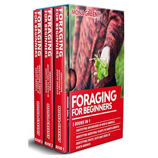 Foraging For Beginners: 3 books in 1 : Identifying Mushrooms in North America + Identifying Medicinal Plants in North America + Identifying Fruits, Nuts and Seeds in North America