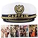 FRCOLOR Captain Hat for Adults Sailor Cap for Men and Women Nautical Costume Accessory for Parties Cosplay and Performance Fashionable Design