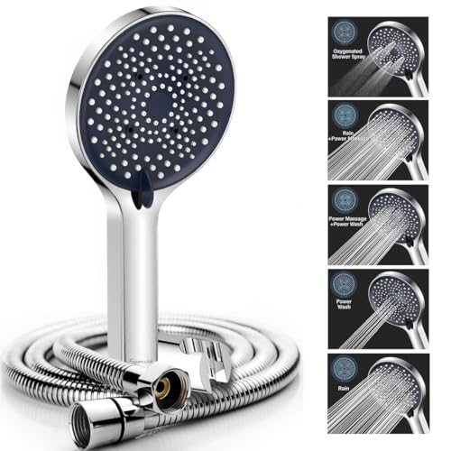 Image of Coral Wall Mixer for Bathroom 3 in 1 | Mixer Tap with Hand Shower, 1.5 Meter Hose & Diverter | Bathroom Shower Set | Wall Mixture | Chrome Finish