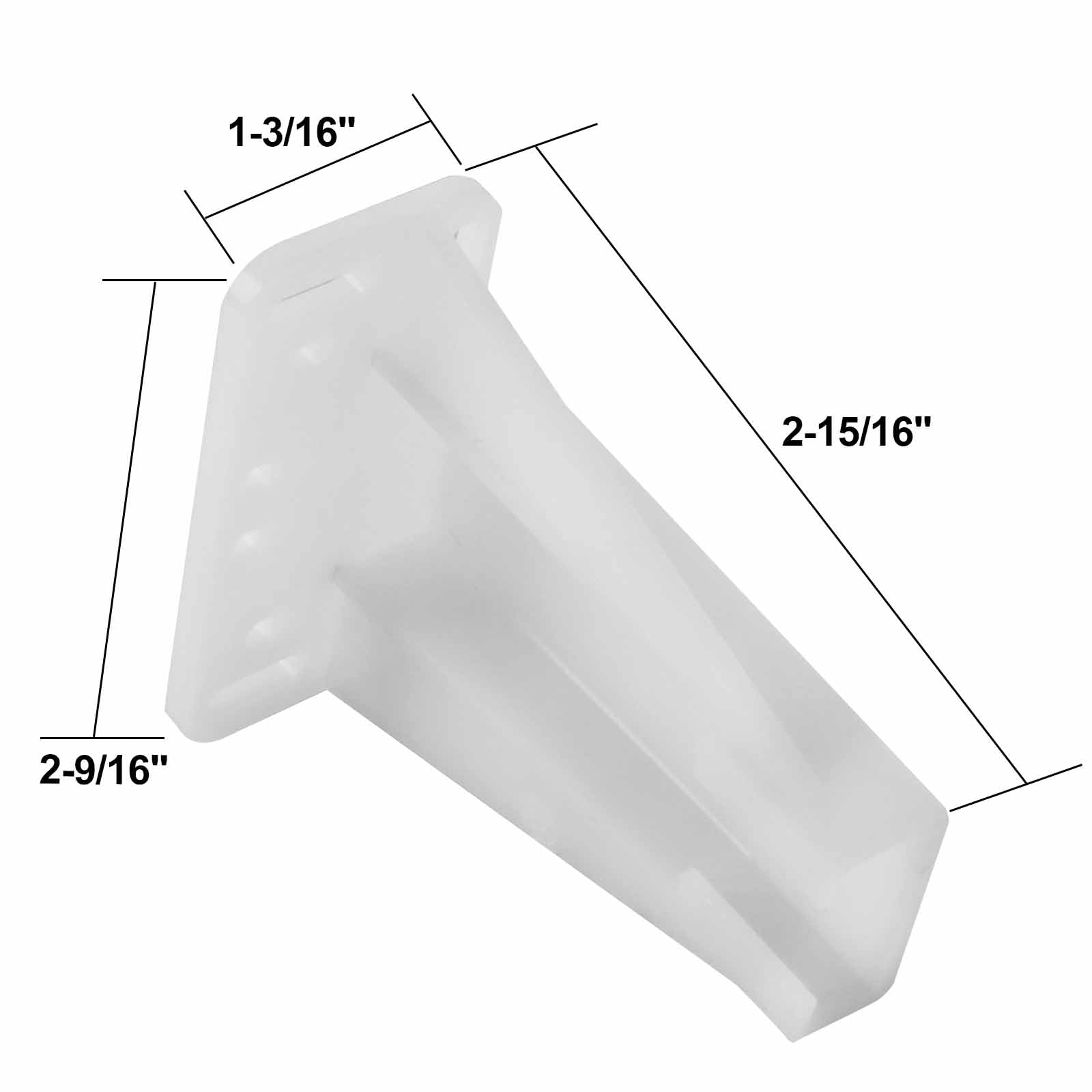 Prime-Line 2-3/4 Inch Plastic Drawer Slide Tracks & Brackets - 2-Pack, Easy Mount