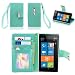 IZENGATE Executive Premium PU Leather Wallet Flip Case Cover Folio Stand for Nokia Lumia 900 (Mint)