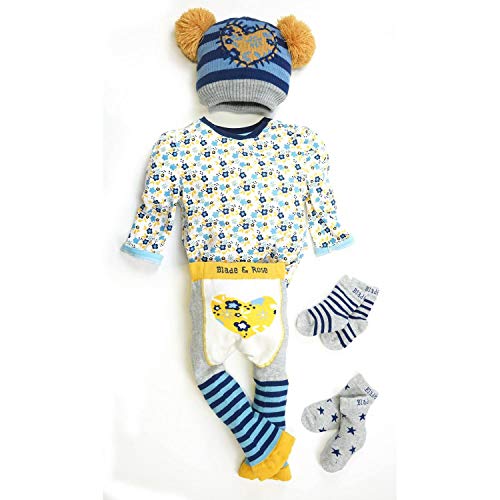 Camiseta Infantil Manga Longa Floral 0-6 meses, Blade and Rose, Creme