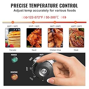 VEVOR Commercial Electric Griddle, 22", 1600W Countertop Flat Top Griddle, Stainless Steel Teppanyaki Grill w/Iron Cooking Plate, 122-572℉ Adjustable Temp Control 2 Shovels & Brushes, 110V VEVOR Commercial Electric Griddle 22 1600W Countertop Flat Top Griddle Stainless Steel Teppanyaki Grill wIron Cooking Plate 122 572 Adjustable Temp Control 2 Shovels Brushes 110V