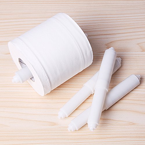 Lazyme 8 Pack 6 Inch White Universal Toilet Paper Holder Roller White Replacement Plastic Spring Loaded #TOP1