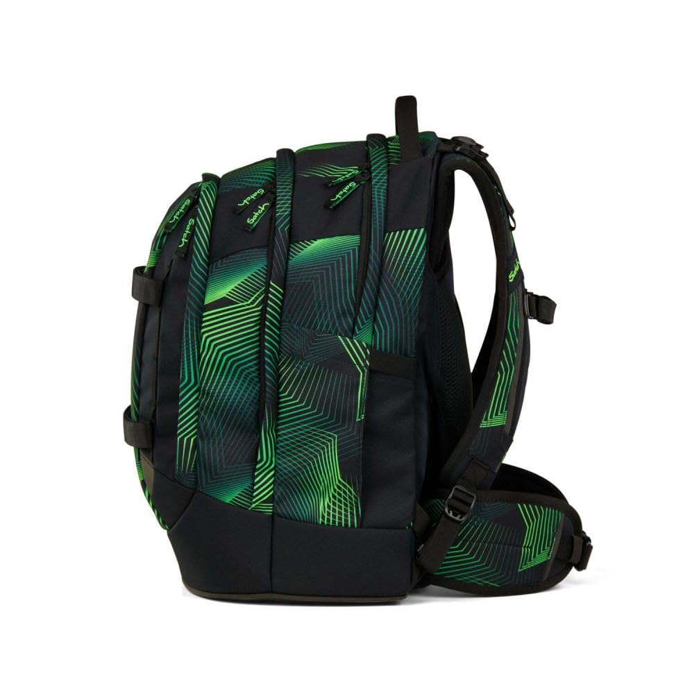 Satch pack Schulrucksack Set 2tlg. inkl. Schlamperbox (Seismic Green)