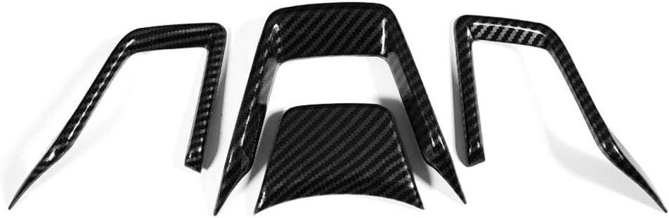 Steering Wheel Trim 4pcs Carbon Fiber Panel Decoration Cover for SK 2019 Interior Accessories Custom Fit Easy Install ABS Material