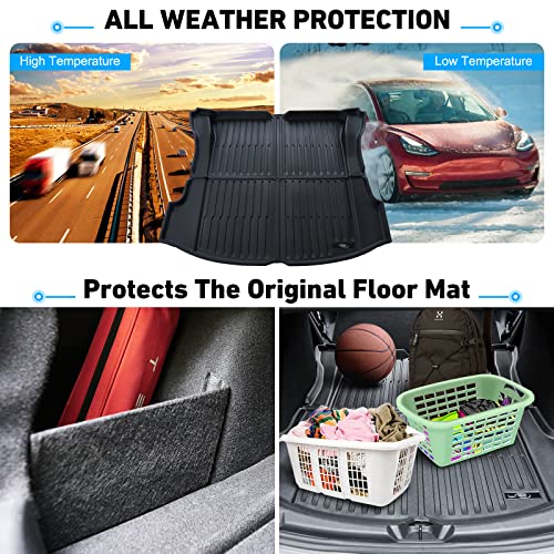DEDC-2PCS-Tesla-Model-3-Cargo-Liner-Premium-3D-Waterproof-2024-2023-2022-2021-Tesla-Rear-Trunk-Mats-All-Weather-Trunk-MatsRear-Trunk-Organizer-Side-Divider
