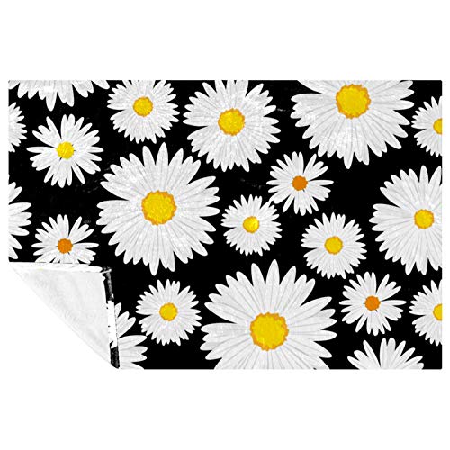 Couverture moelleuse fleurie chaude literie et voyage 150x100
