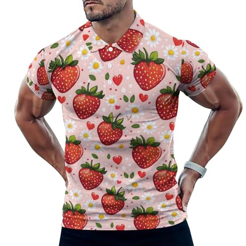 Polo de golf haut de gamme pour homme en maille douce à imprimé fantaisie