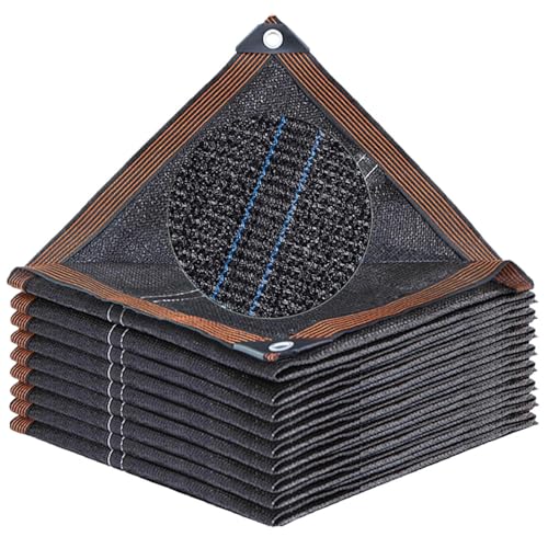 Malla sombra negra exterior de 8x8m con protección solar UV 3