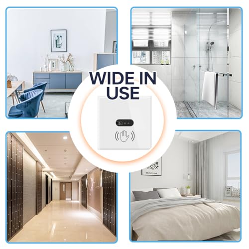 Acmerota Infrarot Bewegungsmelder Lichtschalter Handwellenschalter 8CM Sensorschalter 10A, 90–250V Wandmontage Innenbereich geeignet für Küche, Bad usw. (Neutralleiter erforderlich)