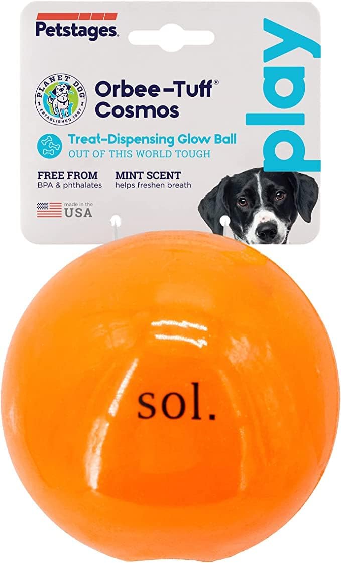 Sun Ball Dog Toy, 5-inch, Orange
