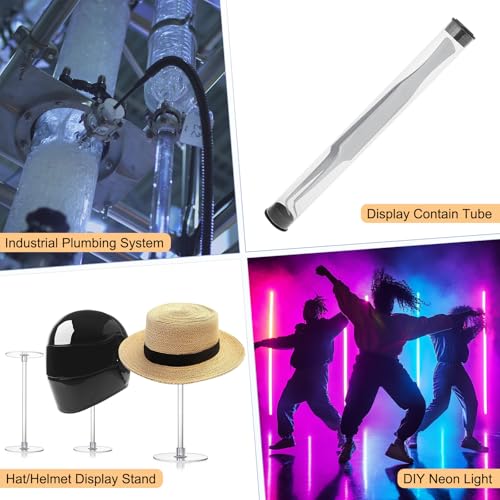 M METERXITY 3-Pack Clear Plastic Tube, 4mm[0.16"] ID x 7mm[0.28"] OD High Impact Rigid Polycarbonate Round Pipes for Water Plumbing/Lighting/Aquariums/Models, Plastic Tubing [305mm/12IN] - Image 6