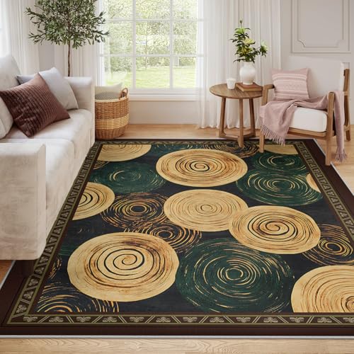 Tapis abstract spirale orbs moderne salon profil bas 160x230 - 6