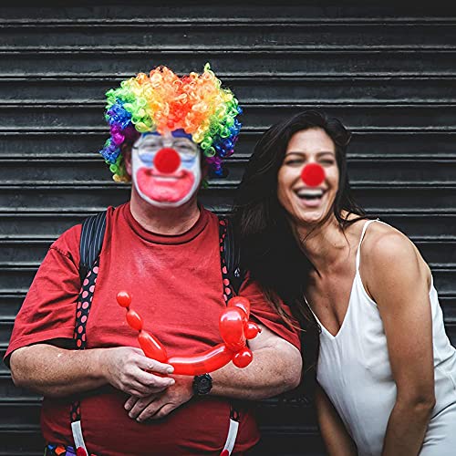 QIUMING 40 Stücke clownsnasen rot Rot Clown Nase Clown Nase Rote Schaumstoff clownsnase Erwachsene Accessoires für Halloween Weihnachten Kostüm Neuheit Karneval (Rot, komprimierte Verpackung, 5 cm)