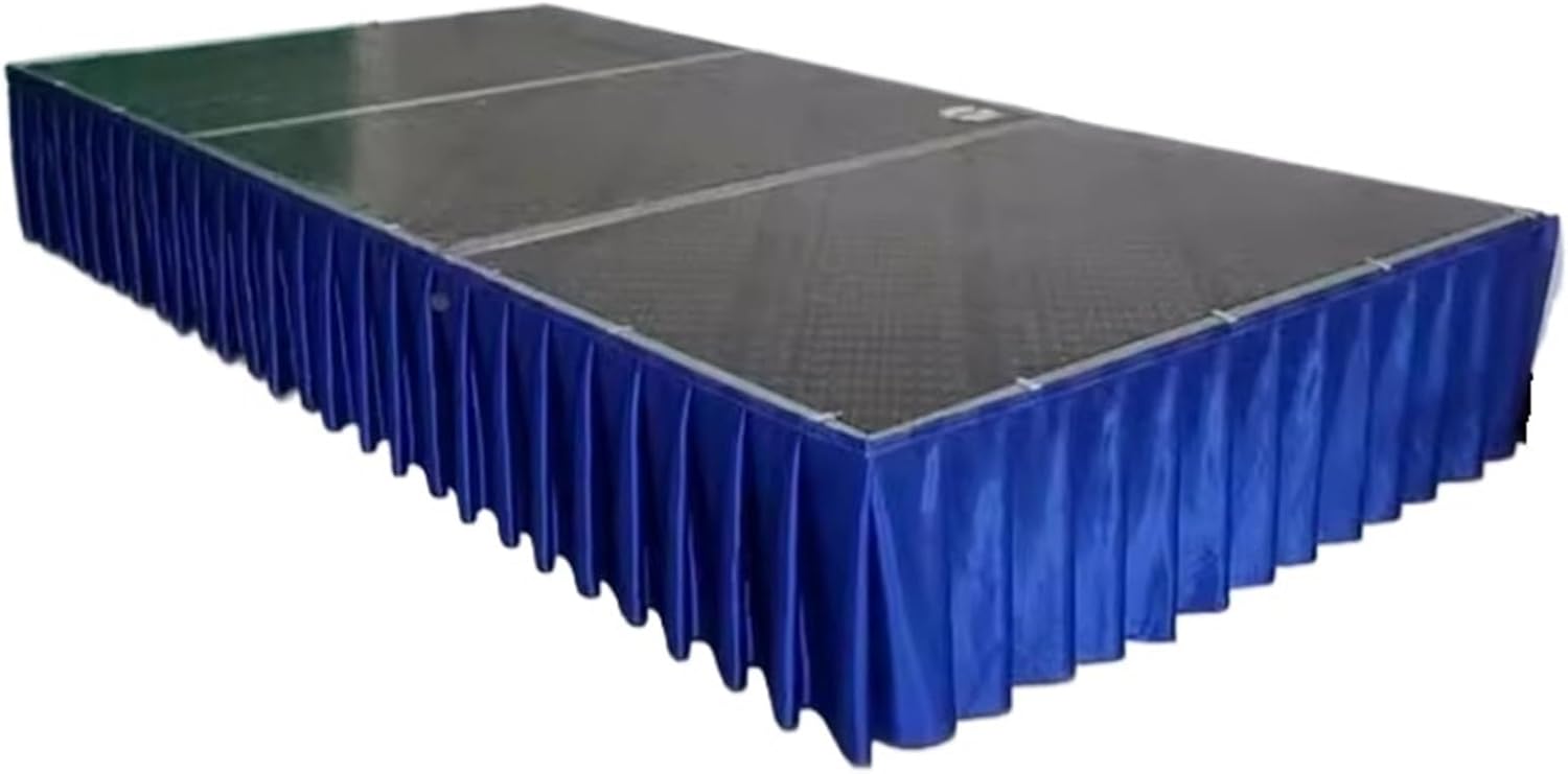 Wedding Party Banquet Birthday Decoration Table Skirt For Cloth Cover Skirting Polyester Pleated for Events, Weddings & Trade Shows(Dark blue,H150cm x L300cm)