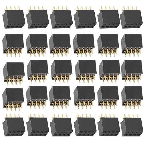 2.54mm Female Pin Headers2x4PinDouble Rows Row Female PCB Header Connector Female DIP Straight Pin Header Socket 35PCS