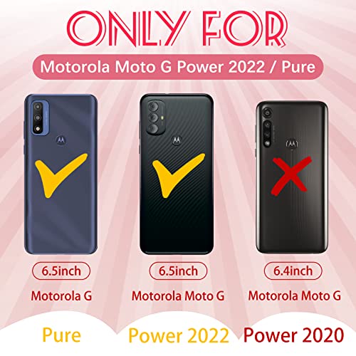 Plakill for Motorola Moto G Pure/G Power 2022 Case/G Play 2023 Case,Women Girls Cute Abstract Style Heavy Duty Military Grade Protctive Shockproof G Pure/G Power 2022/G Play 2023 Hard Phone Cases - image 2