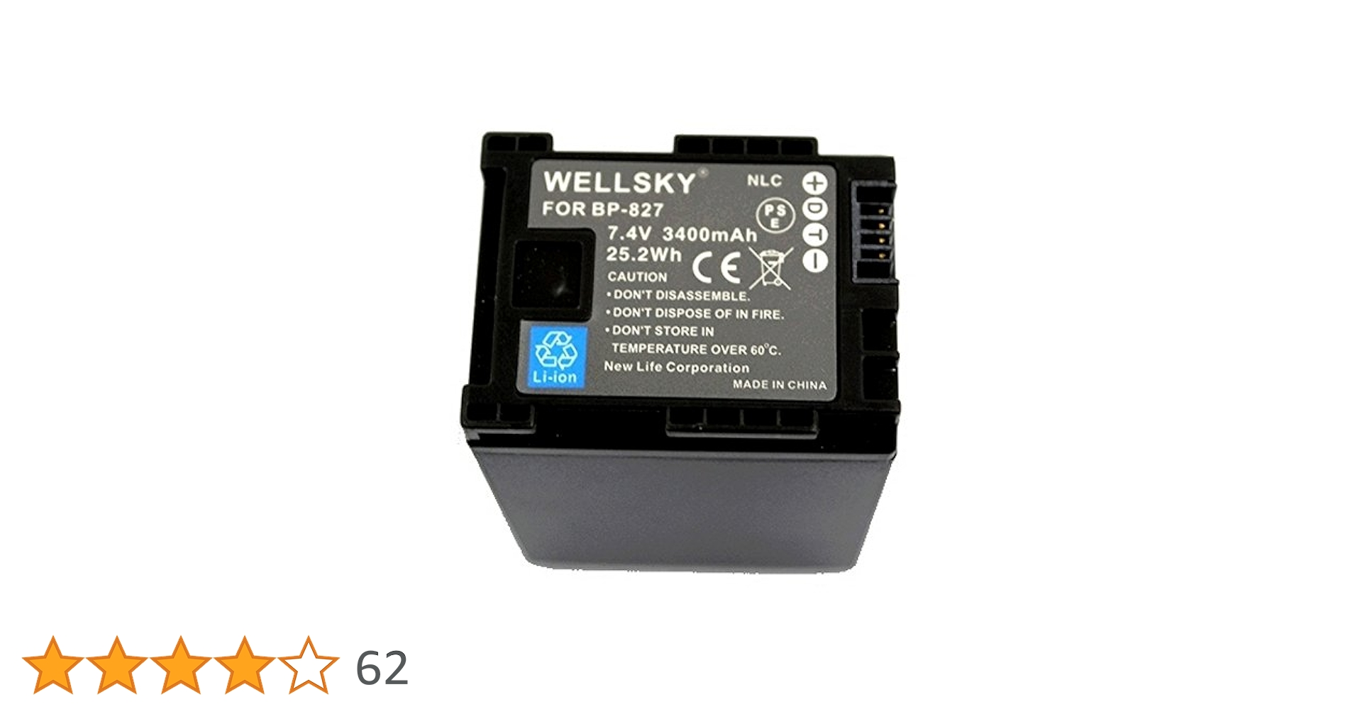 Amazon | NLC BP-827D BP-827 互換バッテリー 3400mAh [ 純正