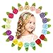 QtGirl Mini Felt Hair Clips Felt Flower Hair Accessories Non Slip Barrettes for Baby Girls Toddlers Kid Party Favor In Pairs 20 Pcs