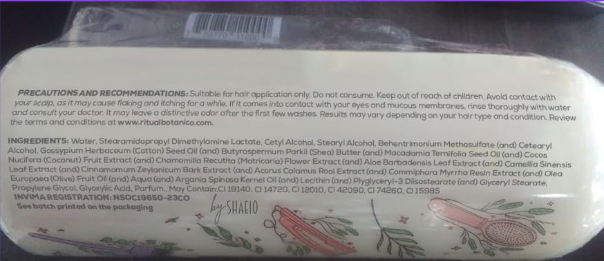 Keratin Hair Mask - 1 LITRO. RITUAL BOTANICO Keratina Organica Colombiana for Hair with 12 Natural Oils and Amino Acids - Image 7