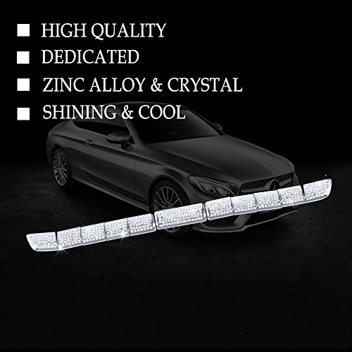 1797 Compatible Ac Buttons Caps For Mercedes Benz Accessories Parts Bling Amg W205 X253 C Glc Class Air Conditioning Control Switch Covers Decals Interior Inside Decor Women Men Crystal Silver 11 Pack #TOP4