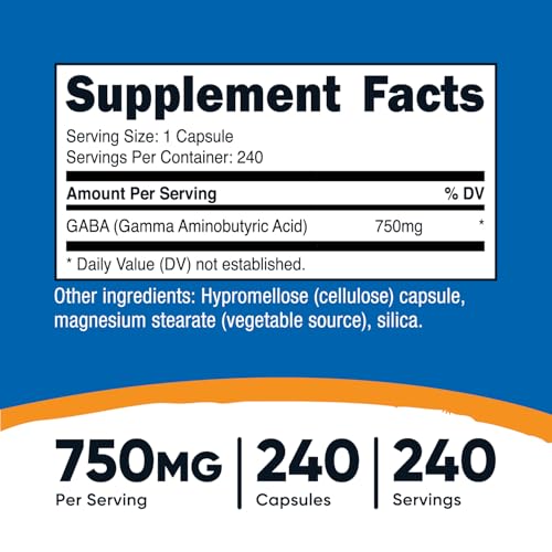 Vitamínicos, gaba capsulas Marca Nutricost (2)