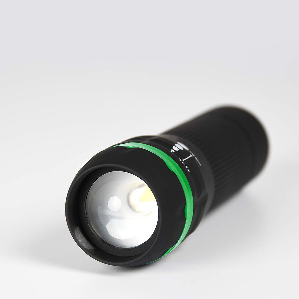 ABSINA 2x mini linterna LED con batería - Linterna niños con 60 lúmenes & 110m de alcance - Linterna infantil para niños y niñas, foco ajustable, incluye batería - Linternas pequeñas