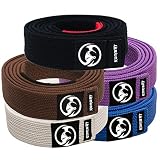 KOMBAT Jiu Jitsu BJJ Premium Belts – Pro Grade Belt with Sleeve Bar for Ranking Stripes, Durable | I