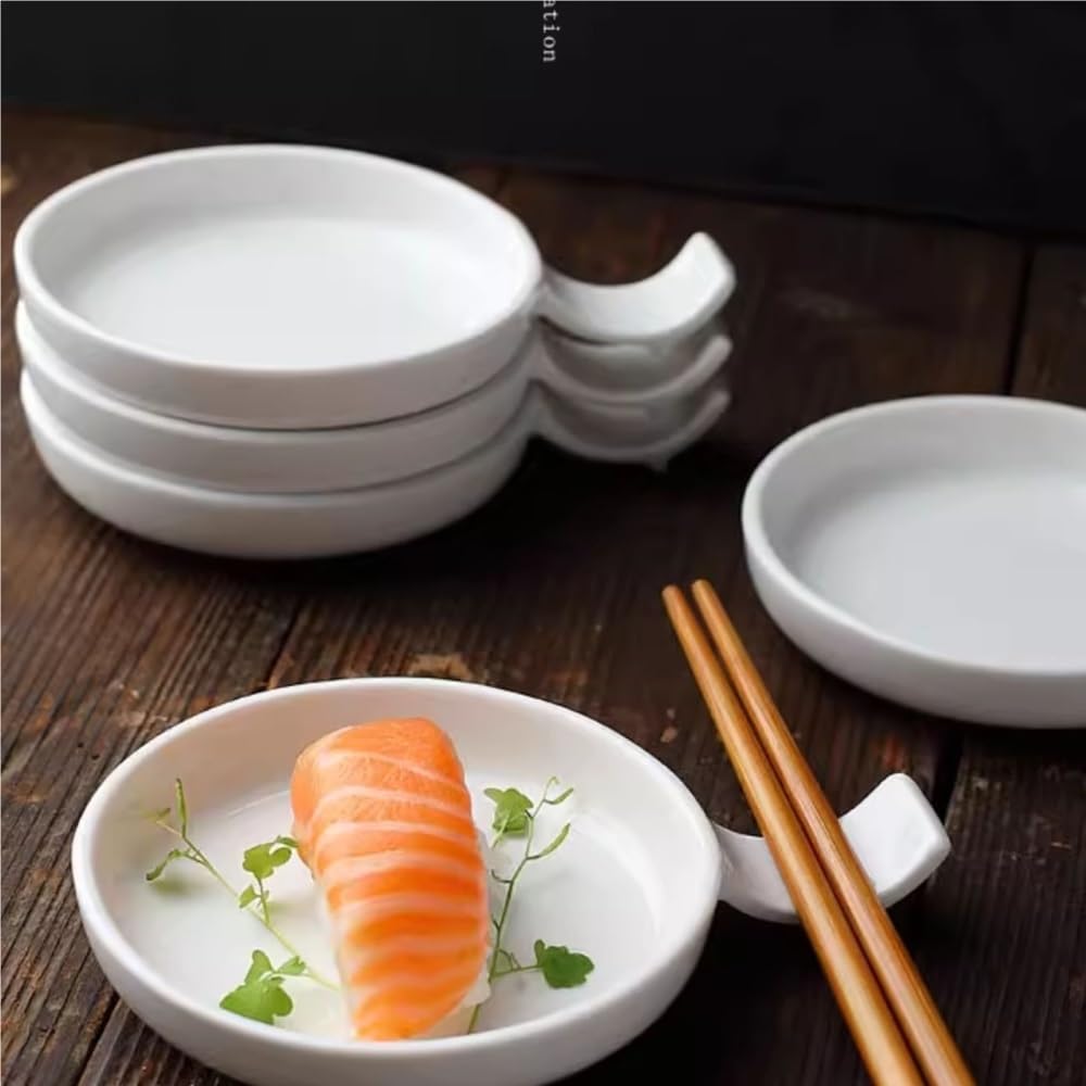 4 sztuki ceramicznych miseczek do przystawek, do sosu sojowego, ketchupu, sałatki na sezon, winegar, keczup, 4 sztuki