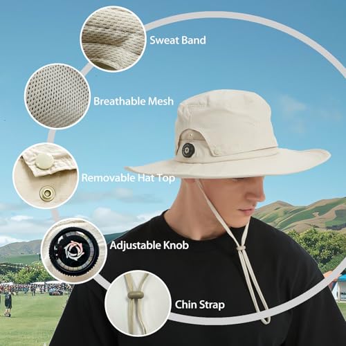 Sombrero de pesca para hombre con protección UV miniatura 6