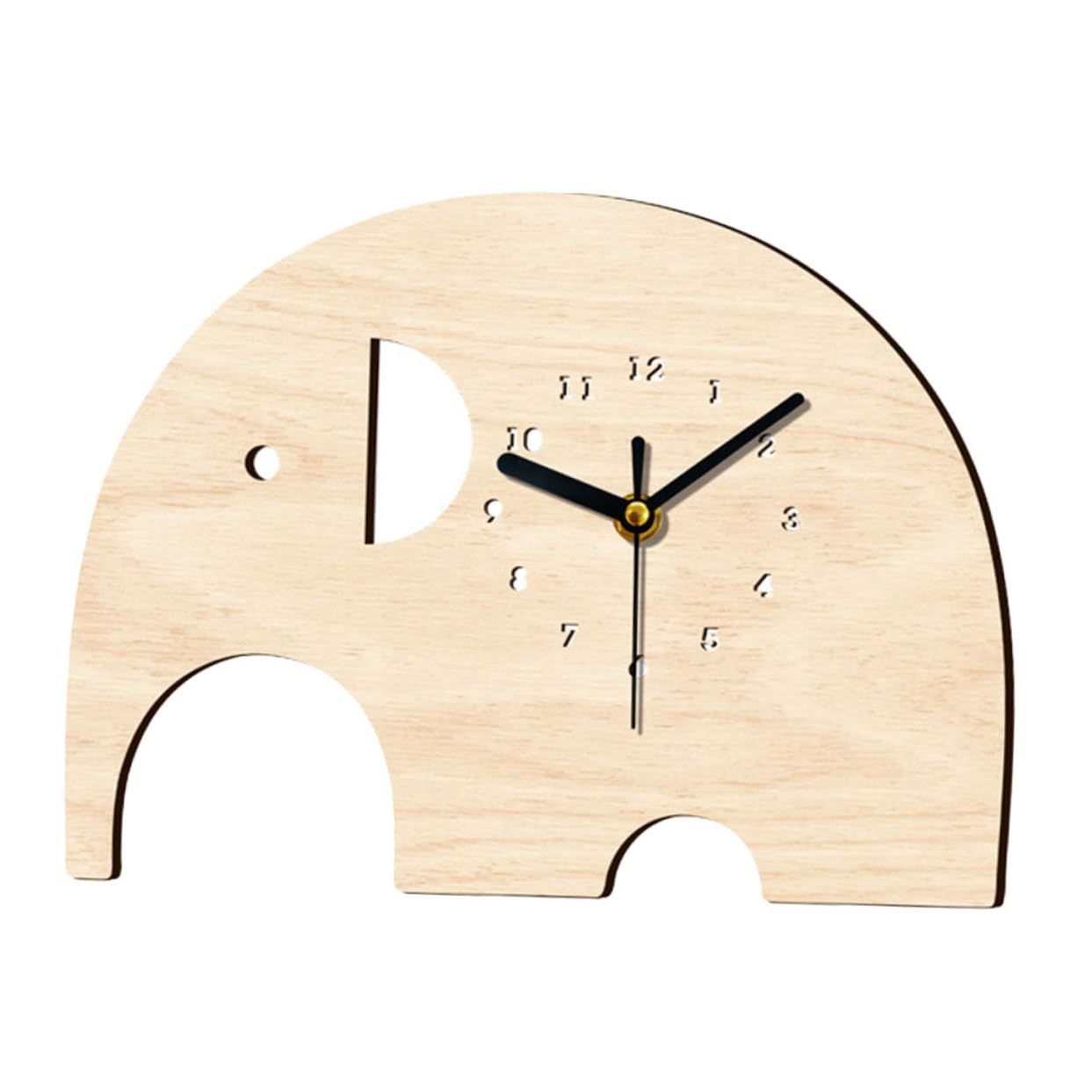 Horloge en bois IMIKEYA éléphant pour aider les enfants à dormir sans bruit