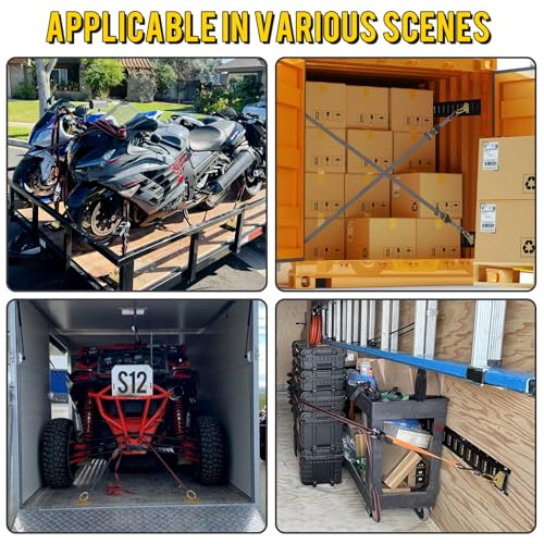 Anclajes de amarre E-Track para evitar que la carga se mueva en tu remolque cerrado, pack de 20 6