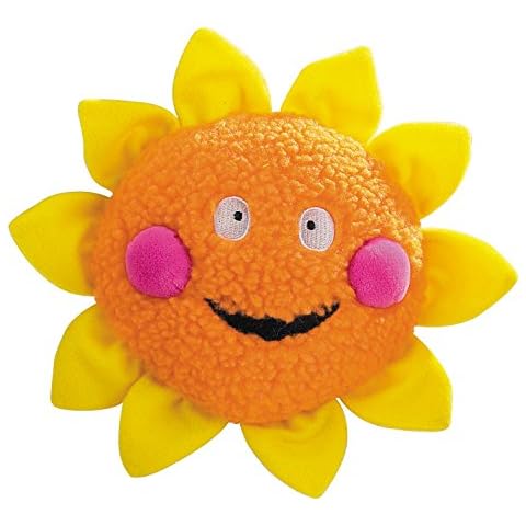 Zanies Smiling Sun Dog Toys, Orange Sun, 8" Cover