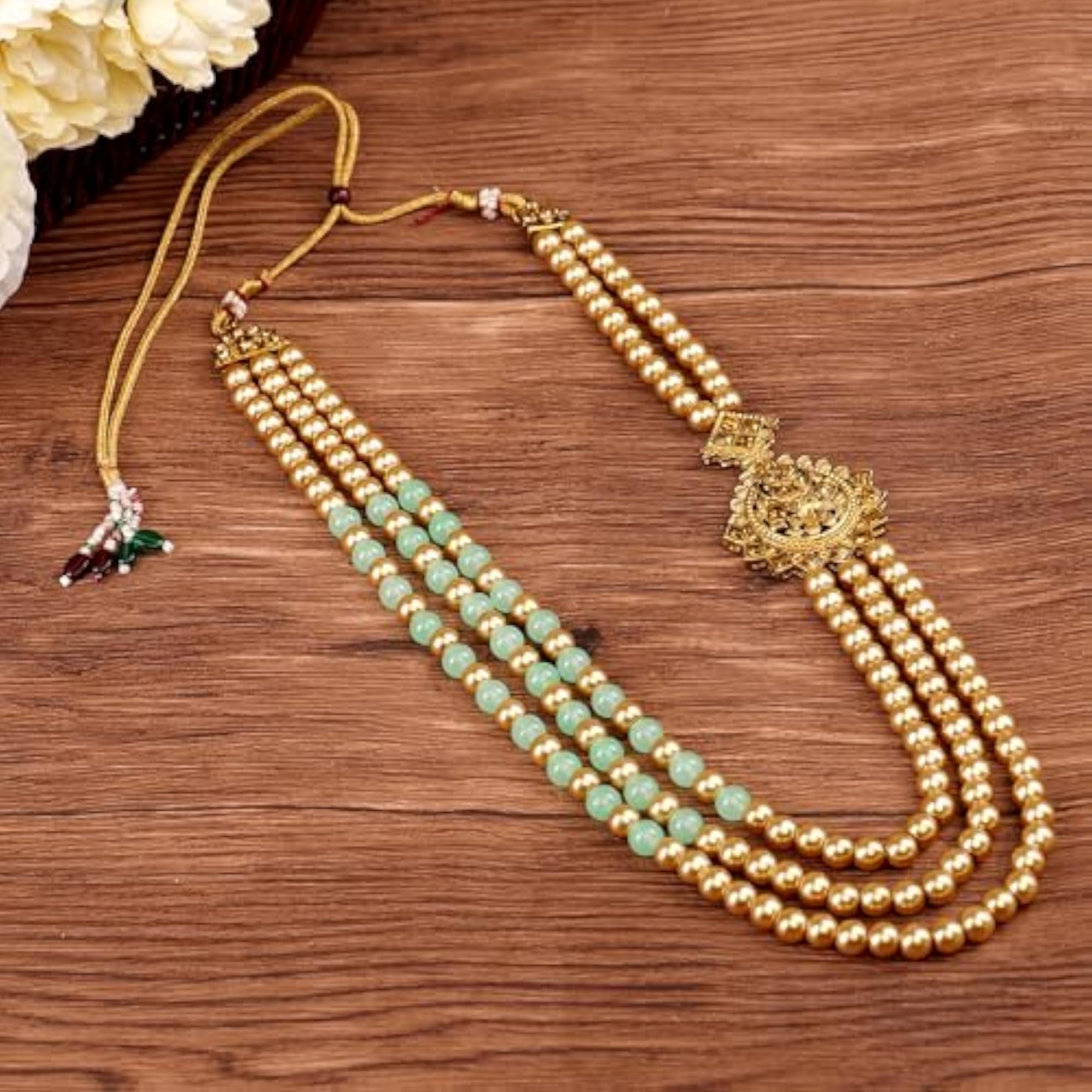 Men's Pearl Beads Dulha Necklace for Weddings
