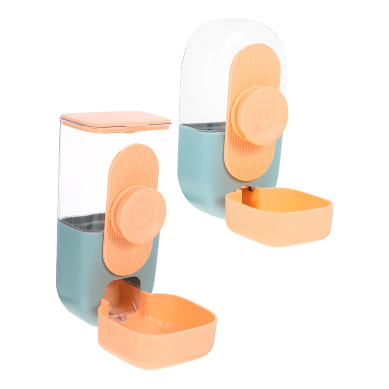 KOMBIUDA Dispenser Automatico Sospeso per Cibo e Acqua per Conigli e Cavie Capacità in Plastica Resistente Compatto e Antispill per Gabbie e Conigliere Esterne