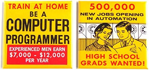 Computer Programming Career Fridge Magnet Set (3 x 3 inches Each) Humor Funny image 4