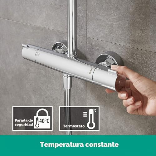 Miniatura 4 de Hansgrohe Crometta E Sistema De Ducha 240 Con Termostato, 2 Tipos De Chorro, Cromo, 27271000